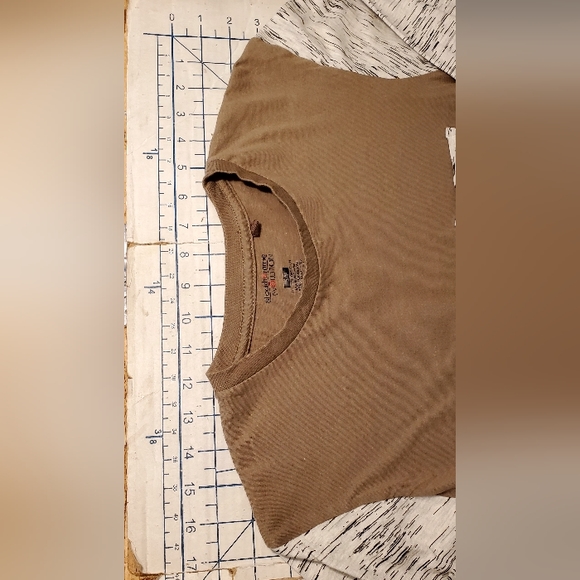 🔥NWOT Stockhomme Evolution Brown & White Long Sleeve Pocket T-shirt Men's US Sm - Picture 3 of 7